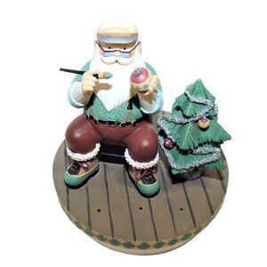 Our America Santa Jar Candle Topper Christmas Tree Ornament